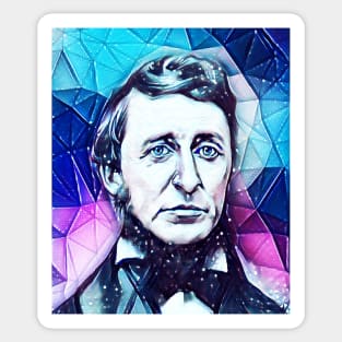 Henry David Thoreau Snowy Portrait | Henry David Thoreau Artwork 5 Sticker